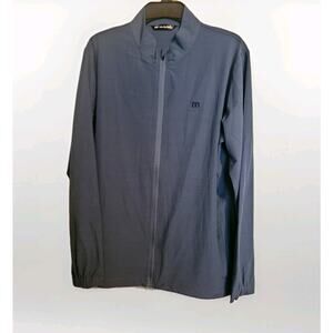 Travis Mathew Performance Golf Jacket Men's M Blue Full Zip Athleisure Comfort